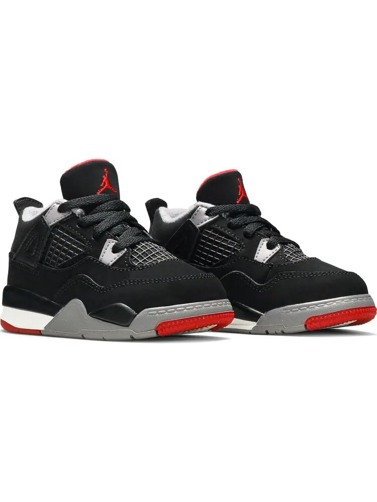 Кроссовки Air Jordan 4 Retro TD Bred 2019 — изображение 8 из 8, черный