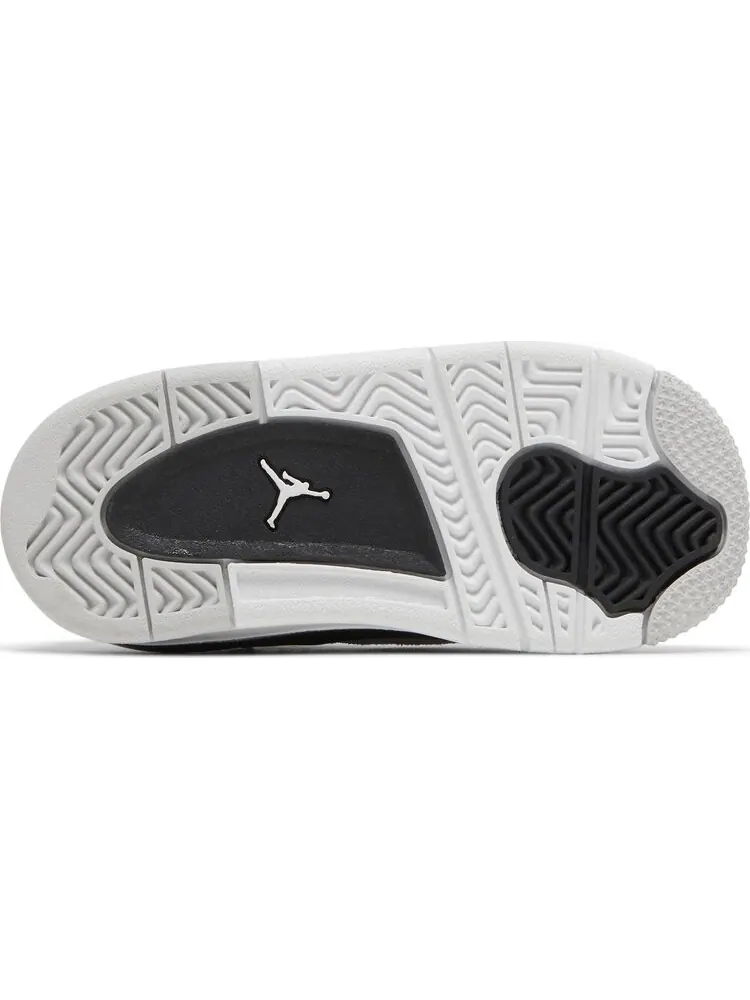 Кроссовки Air Jordan 4 Retro TD Military Black — изображение 4 из 8, белый