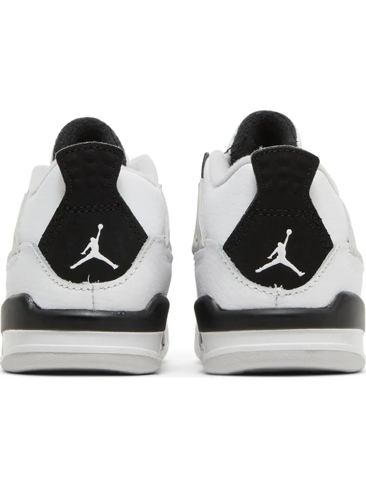 Кроссовки Air Jordan 4 Retro TD Military Black — изображение 6 из 8, белый