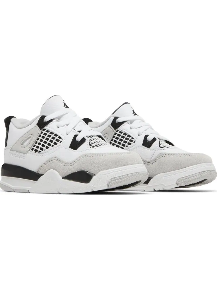 Кроссовки Air Jordan 4 Retro TD Military Black — изображение 8 из 8, белый