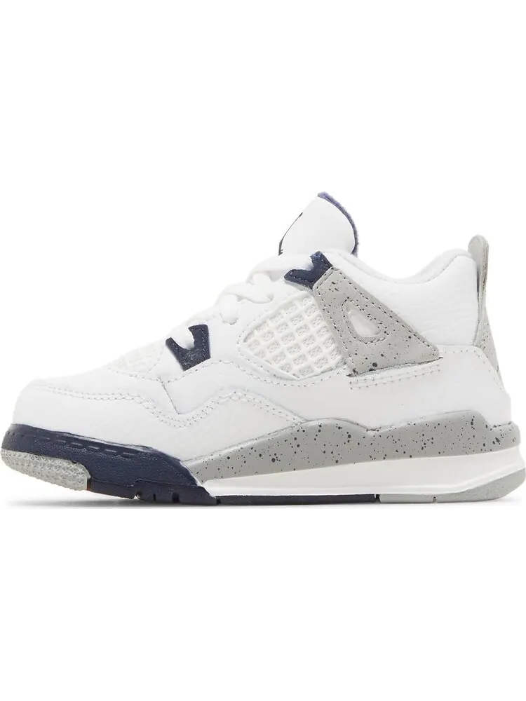 Кроссовки Air Jordan 4 Retro TD Midnight Navy — изображение 3 из 8, белый