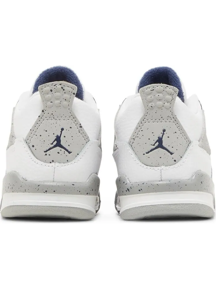 Кроссовки Air Jordan 4 Retro TD Midnight Navy — изображение 6 из 8, белый