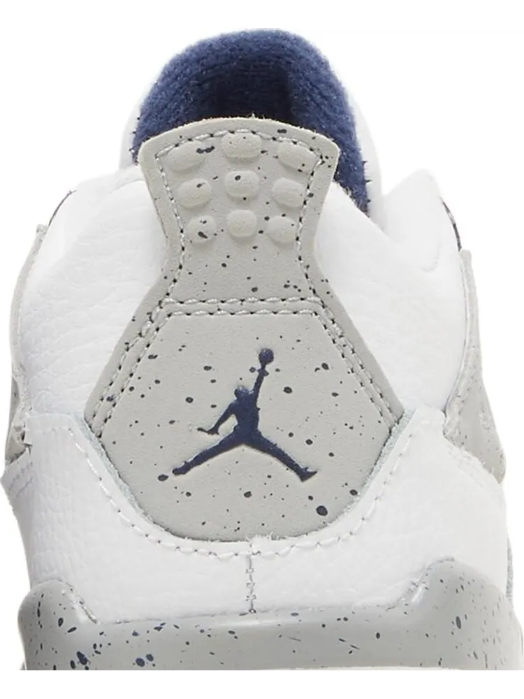 Кроссовки Air Jordan 4 Retro TD Midnight Navy — изображение 7 из 8, белый