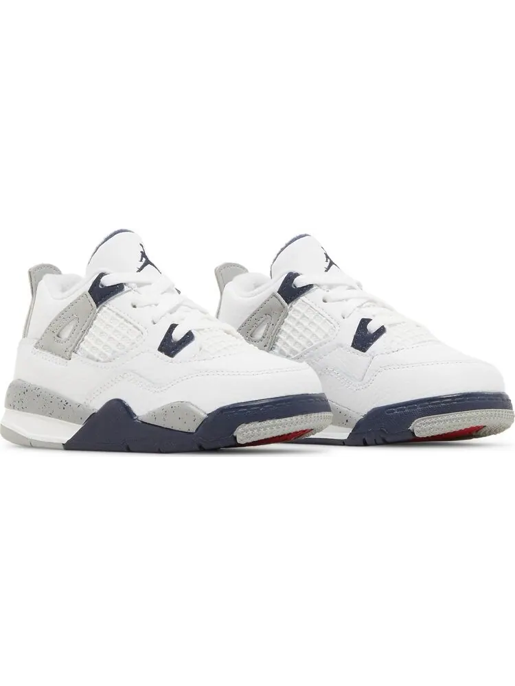 Кроссовки Air Jordan 4 Retro TD Midnight Navy — изображение 8 из 8, белый