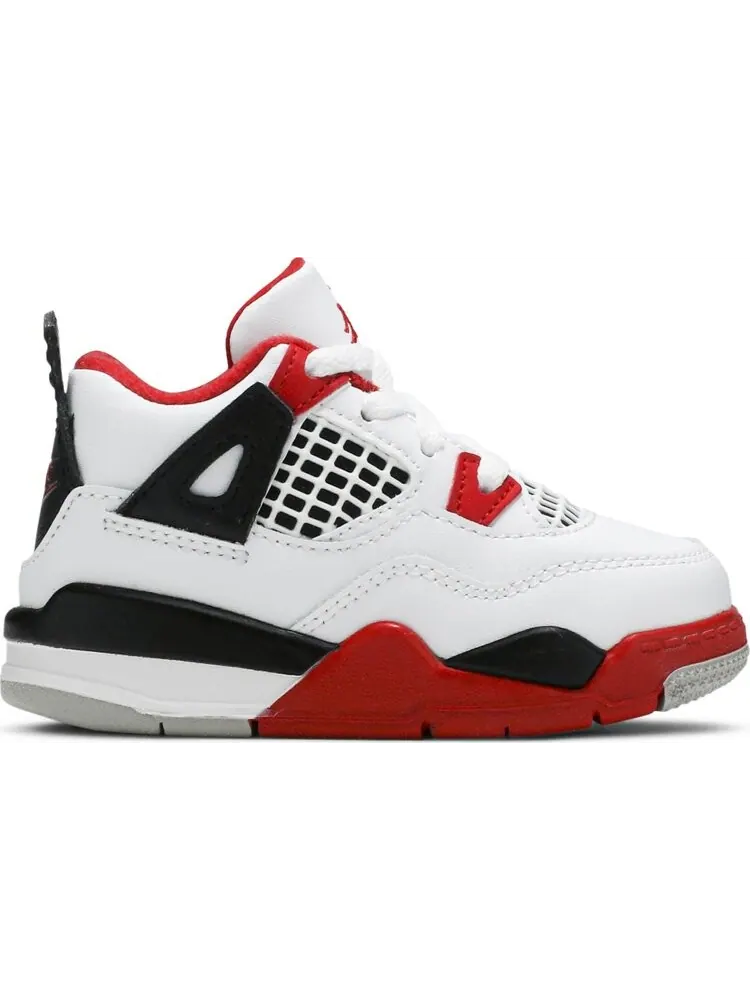 Кроссовки Air Jordan 4 Retro OG TD Fire Red 2020 — изображение 1 из 8, белый