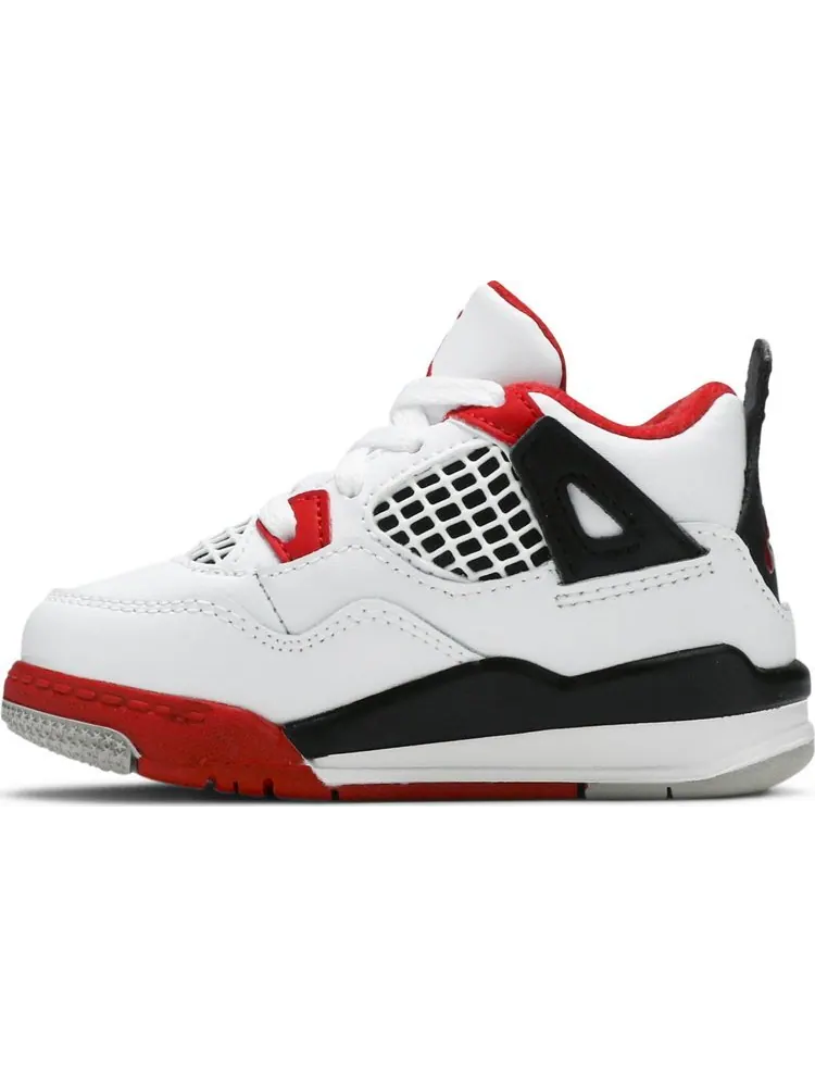 Кроссовки Air Jordan 4 Retro OG TD Fire Red 2020 — изображение 3 из 8, белый