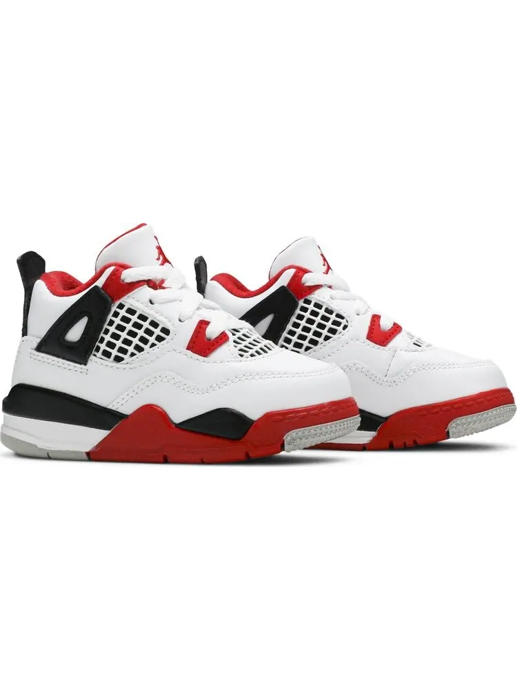 Кроссовки Air Jordan 4 Retro OG TD Fire Red 2020 — изображение 8 из 8, белый