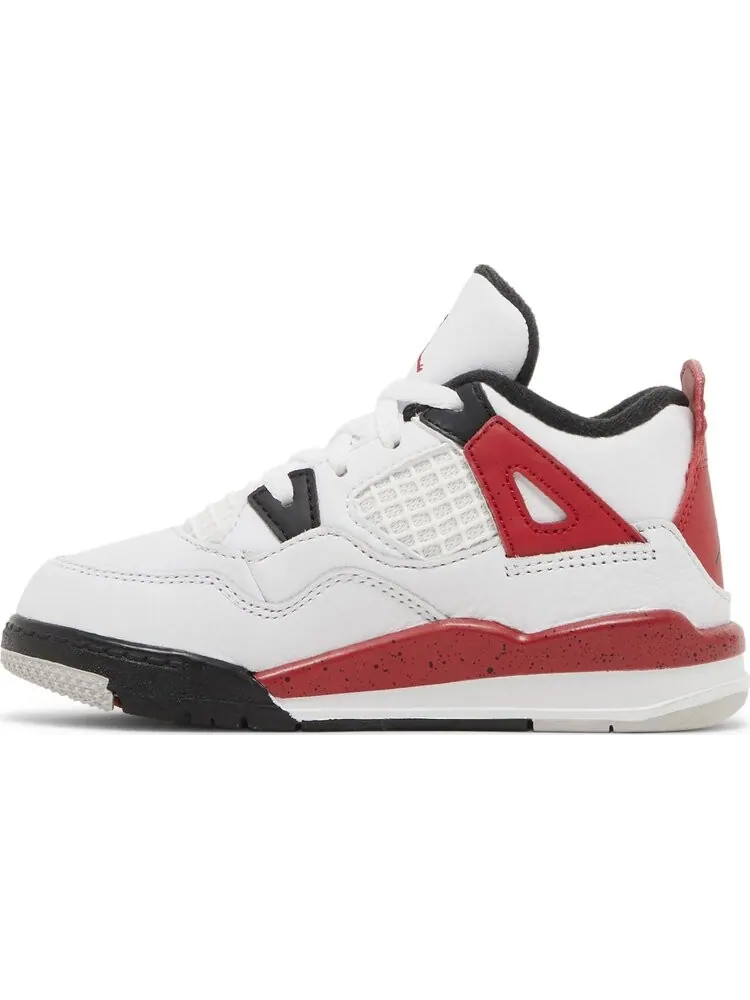 Кроссовки Air Jordan 4 Retro TD 'Red Cement' — изображение 3 из 4, белый