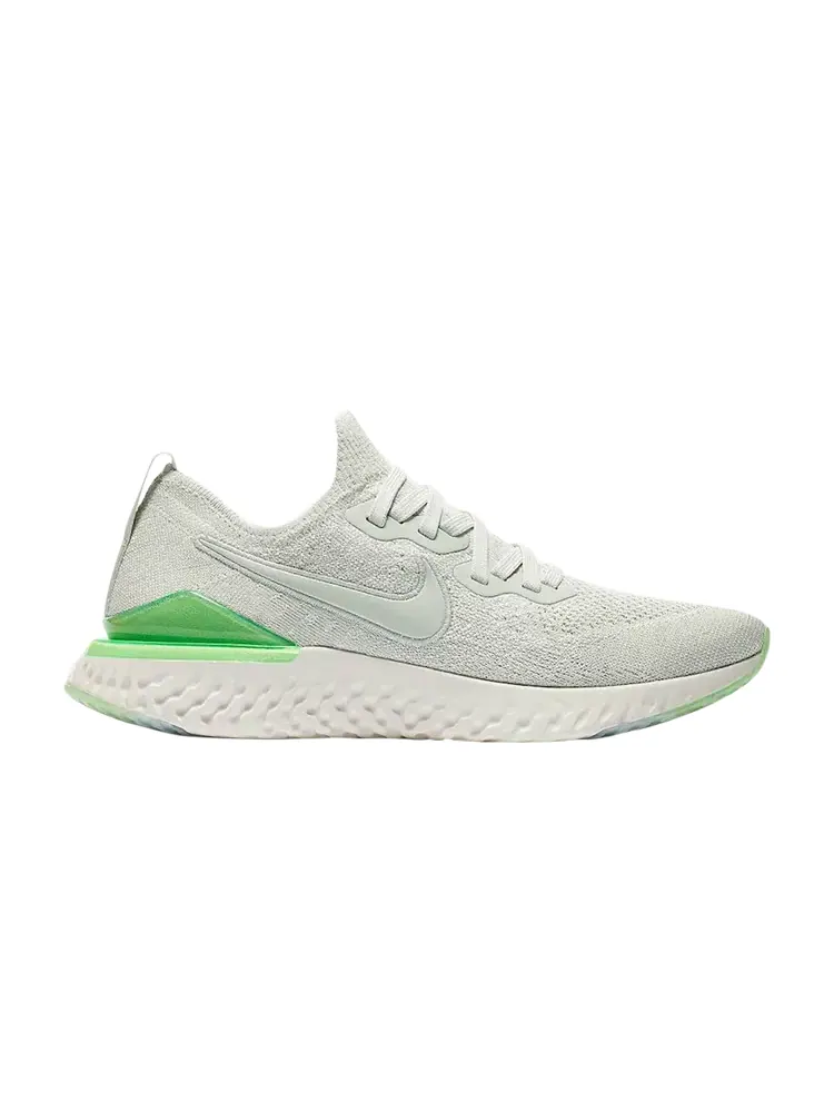 Кроссовки Nike Wmns Epic React Flyknit 2 'Silver Lime' — изображение 1 из 1, серебряный