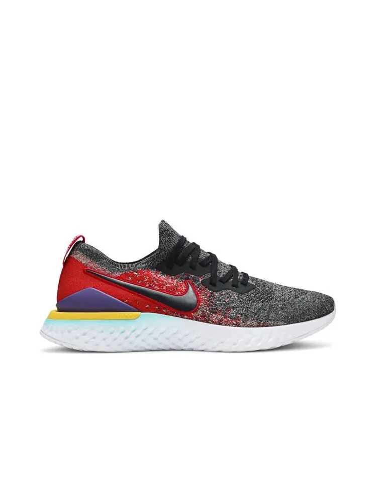 Кроссовки Nike Epic React Flyknit 2 'Black University Red' — изображение 1 из 4, черный