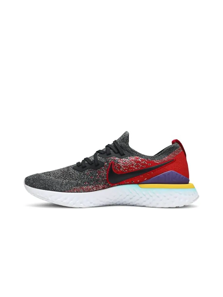 Кроссовки Nike Epic React Flyknit 2 'Black University Red' — изображение 3 из 4, черный