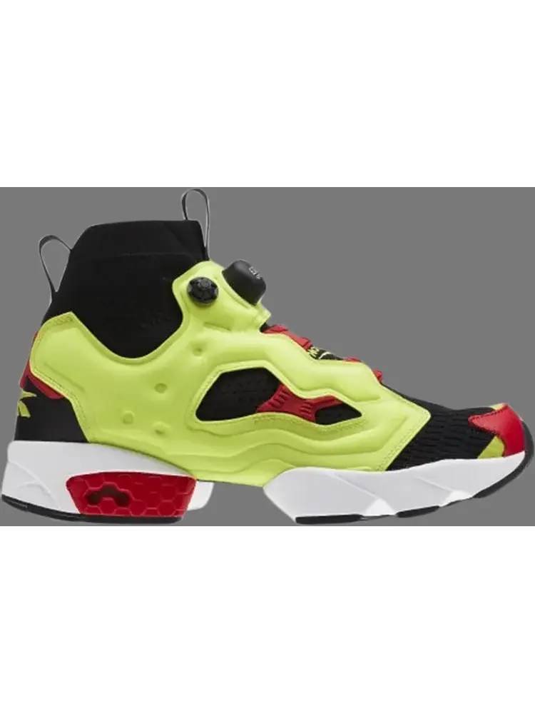 Кроссовки instapump fury ultraknit og 'black hypergreen' Reebok — изображение 1 из 1, желтый