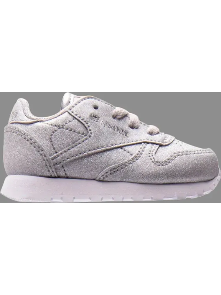 Кроссовки classic leather synthetic toddler 'snow grey' Reebok — изображение 1 из 1, серебряный