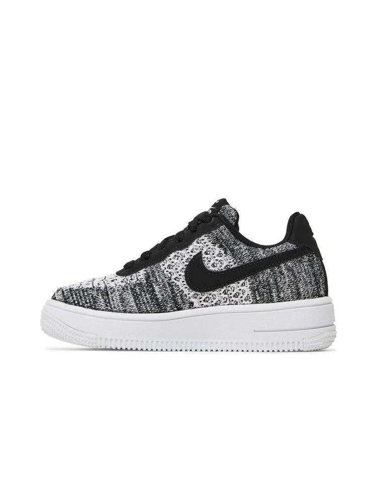 Кроссовки Nike Air Force 1 Flyknit 2.0 GS 'Oreo' — изображение 4 из 9, черный/платиновый/белый