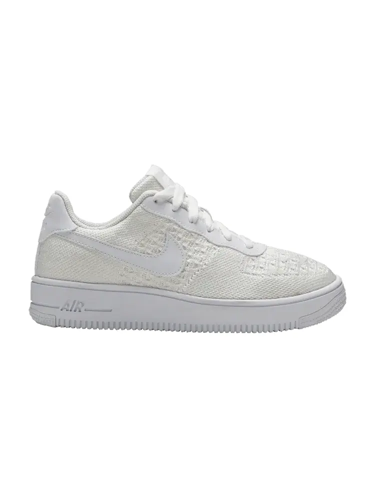 Кроссовки Nike Air Force 1 Flyknit 2.0 GS 'Triple White' — изображение 1 из 9, белый/белый/белый