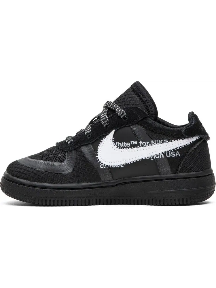 Кроссовки Nike Off-White x Air Force 1 Low TD 'Black' — изображение 3 из 8, черный