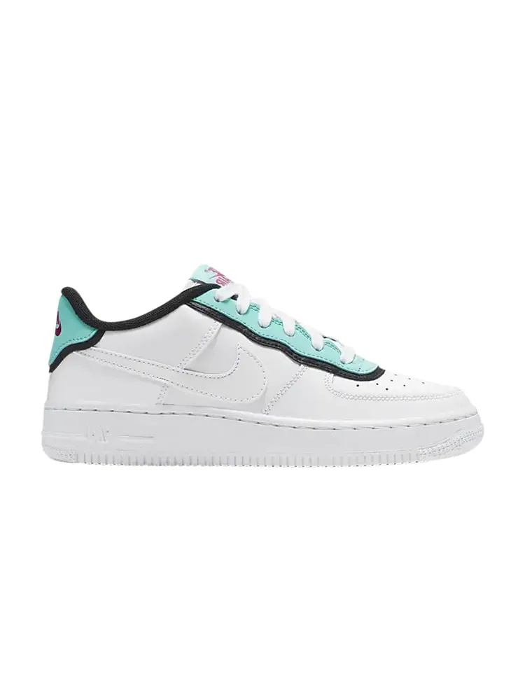 Кроссовки Nike Air Force 1 Low GS 'Double Layer - Aqua Black' — изображение 1 из 1, белый
