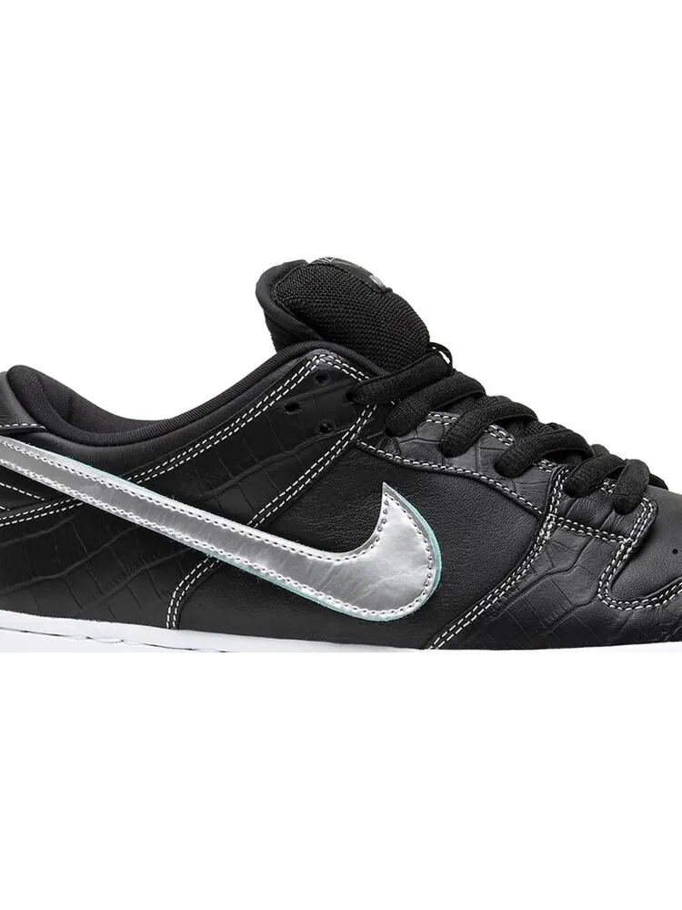 Кроссовки Nike Diamond Supply Co. x Dunk Low Pro SB 'Black Diamond' — изображение 2 из 8, черный