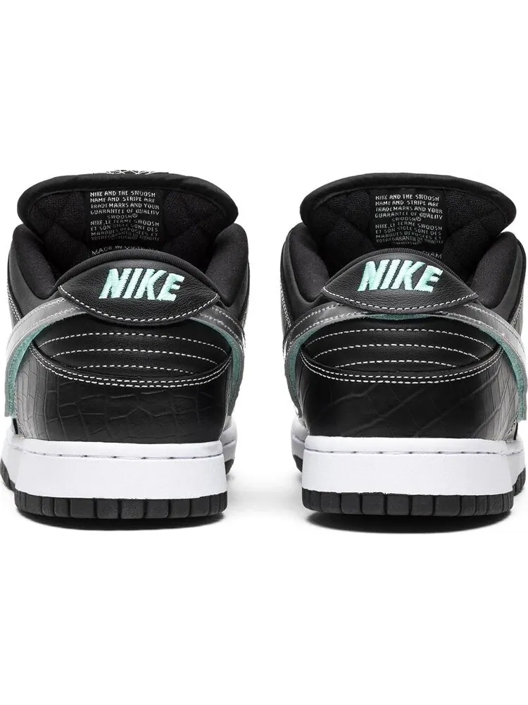 Кроссовки Nike Diamond Supply Co. x Dunk Low Pro SB 'Black Diamond' — изображение 6 из 8, черный