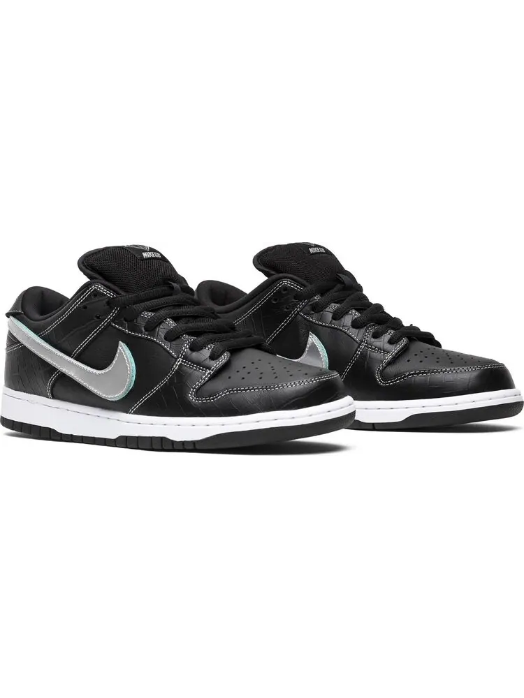 Кроссовки Nike Diamond Supply Co. x Dunk Low Pro SB 'Black Diamond' — изображение 8 из 8, черный