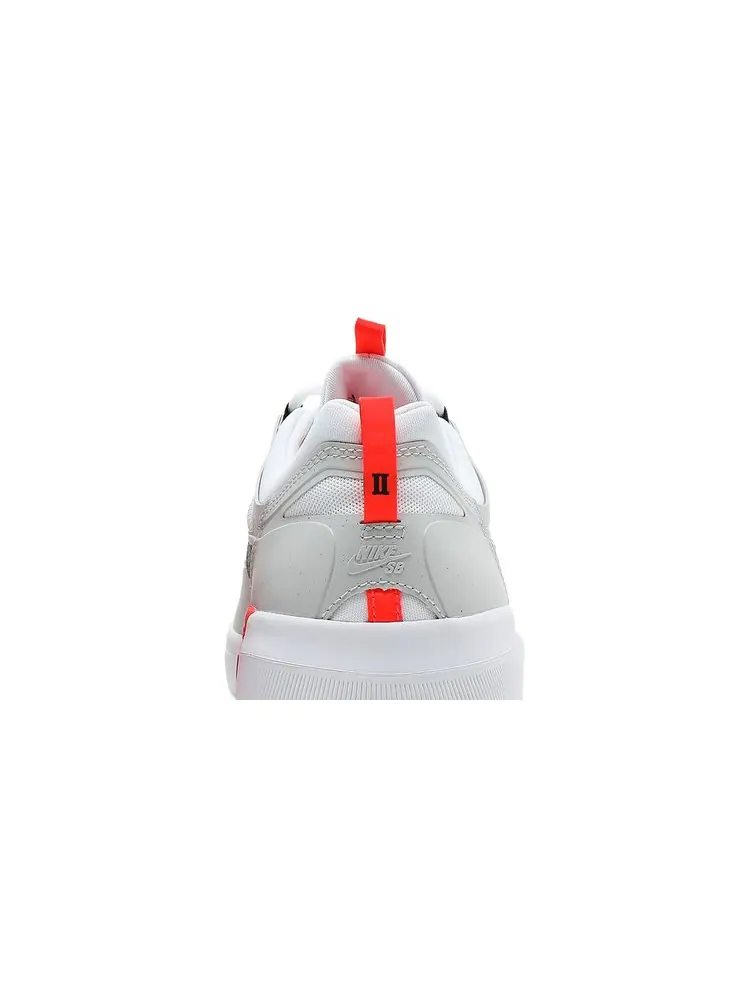 Кроссовки Nyjah Free 2 SB 'Neutral Grey Bright Crimson' — изображение 7 из 8, серый яркий