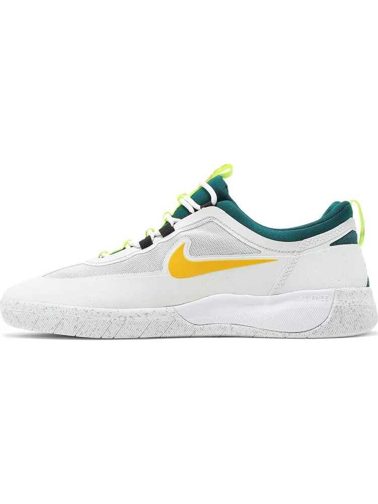 Кроссовки Nike Nyjah Free 2 SB 'White Geode Teal Gold' — изображение 3 из 8, белый