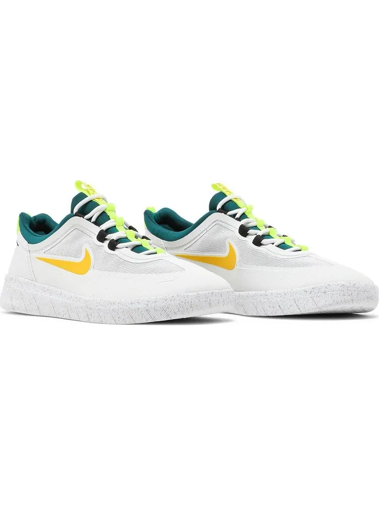 Кроссовки Nike Nyjah Free 2 SB 'White Geode Teal Gold' — изображение 8 из 8, белый