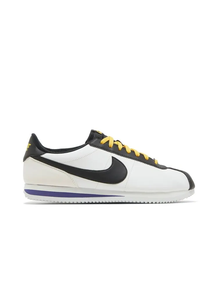 Кроссовки Nike Cortez Basic Leather 'White Black Amarillo' — изображение 1 из 4, белый