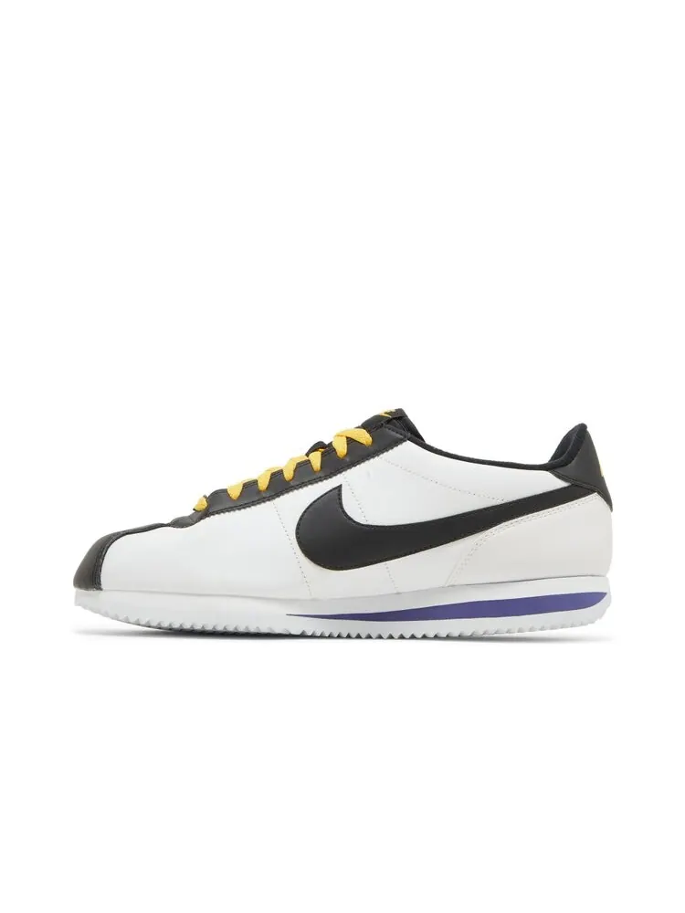 Кроссовки Nike Cortez Basic Leather 'White Black Amarillo' — изображение 3 из 4, белый