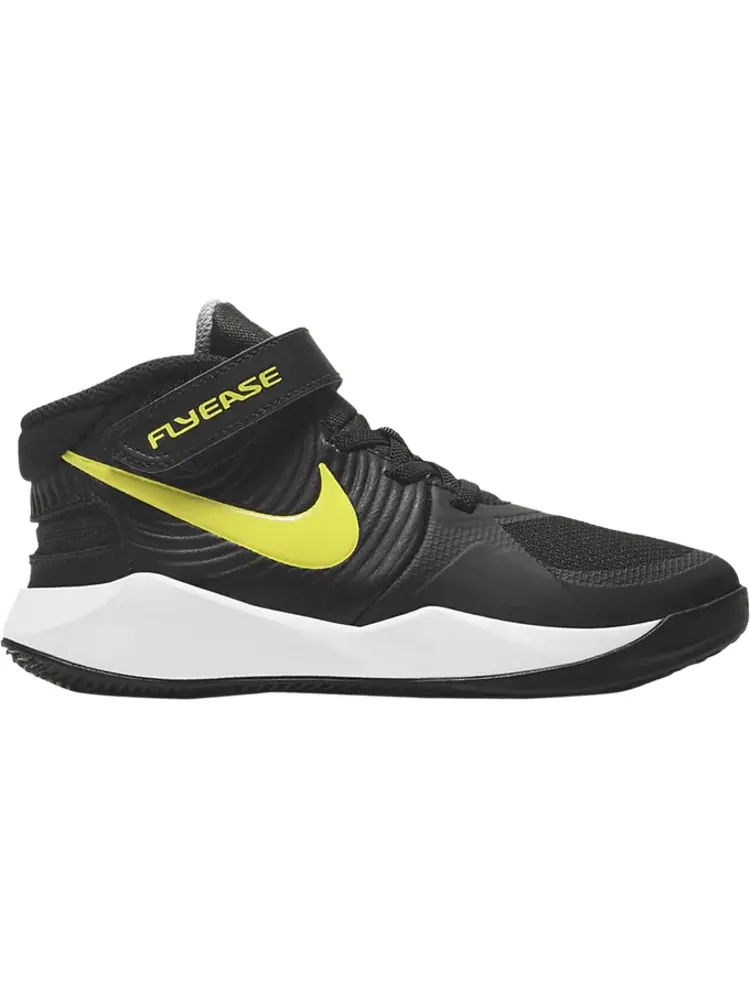 Кроссовки Nike Team Hustle D9 FlyEase PS 'Black High Voltage' — изображение 1 из 1, черный