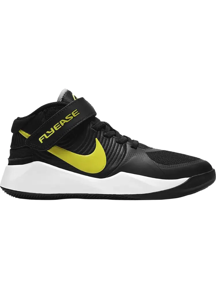 Кроссовки Nike Team Hustle D9 FlyEase GS 'Black High Voltage' — изображение 1 из 1, черный