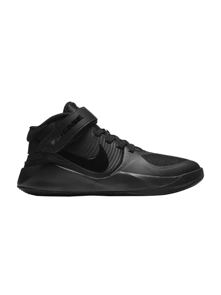 Кроссовки Nike Team Hustle D9 FlyEase GS 'Black' — изображение 1 из 1, черный