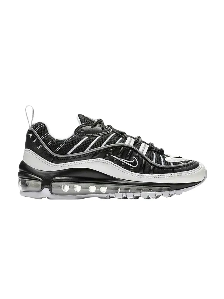 Кроссовки Nike Air Max 98 GS 'Black Silver' — изображение 1 из 1, черный