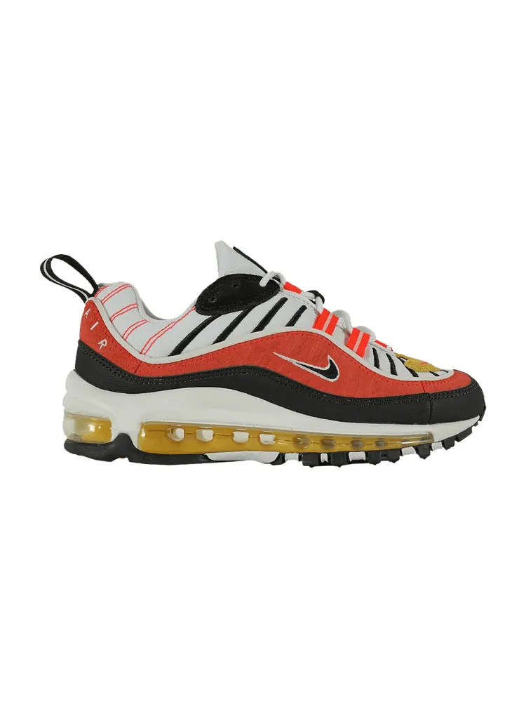 Кроссовки Nike Air Max 98 GS 'Black Bright Crimson' — изображение 1 из 1, черный/яркий