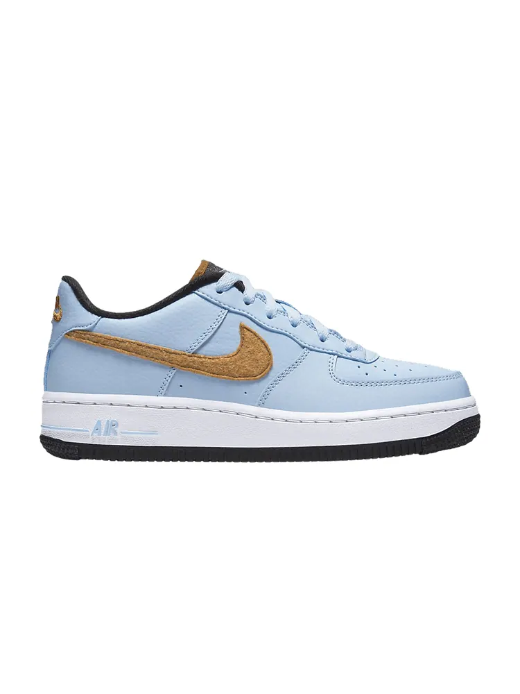 Кроссовки Nike Air Force 1 Felt GS 'Celestine Blue Gold' — изображение 1 из 1, синий/золотистый