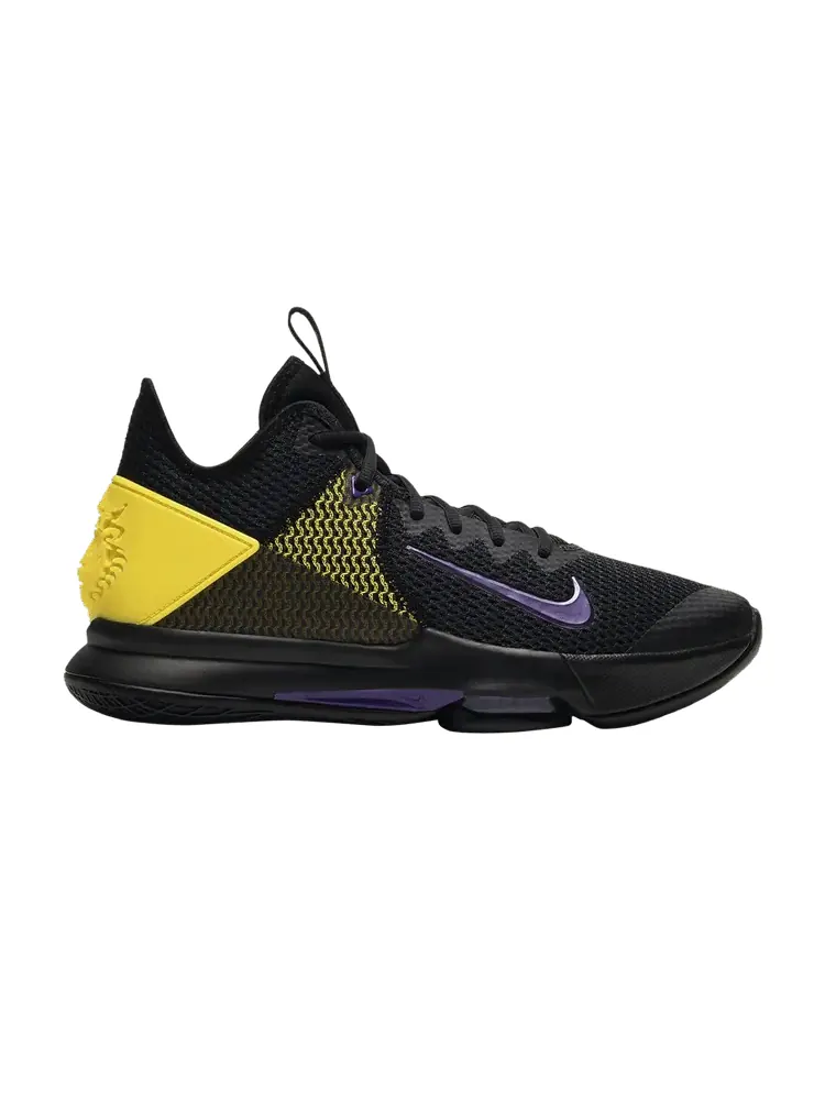 Кроссовки LeBron Witness 4 'Black Opti Yellow' — изображение 1 из 1, черный желтый