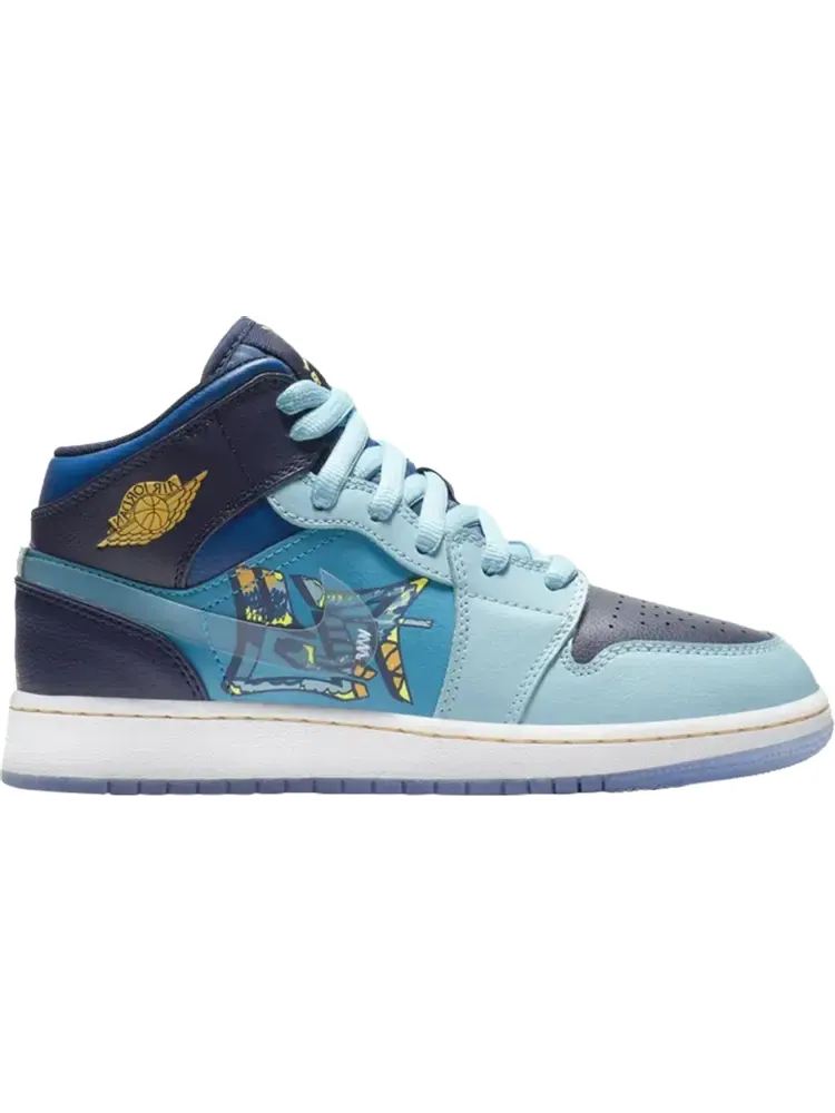 Кроссовки Air Jordan 1 Mid GS Fly — изображение 1 из 1, синий