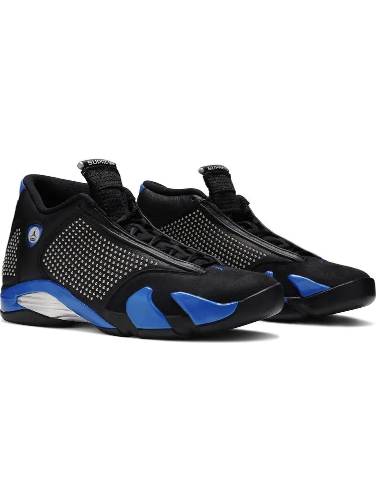 Кроссовки Supreme x Air Jordan 14 Retro Black Varsity Royal — изображение 9 из 9, черный