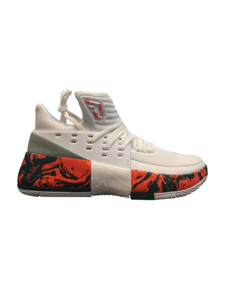 Кроссовки Adidas SM D Lillard 3.0 March Madness 'Miami Hurricanes' — изображение 1 из 1, белый
