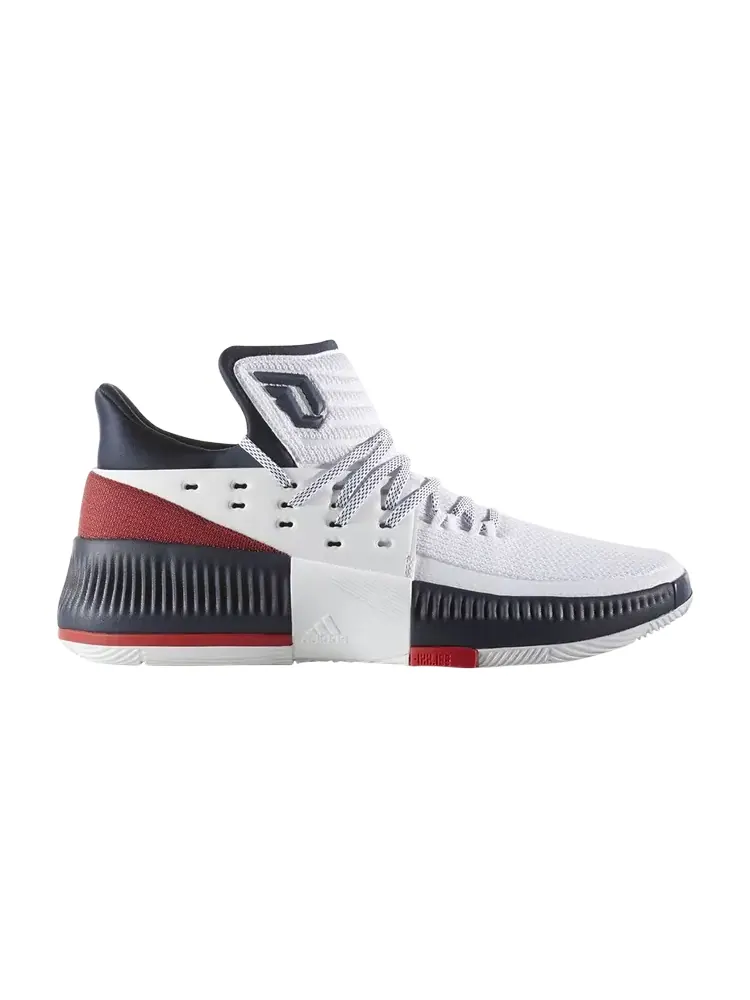 Кроссовки Adidas Dame Lillard 3 'Scarlet' — изображение 1 из 1, белый