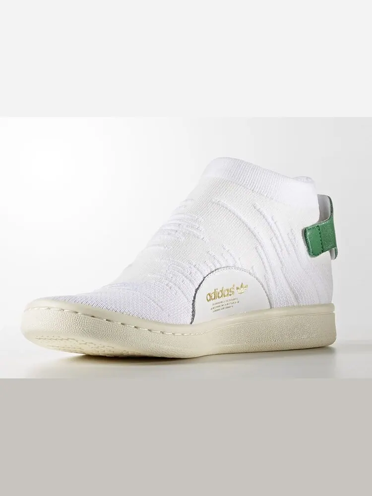 Кроссовки adidas Wmns Stan Smith Sock Primeknit White Green — изображение 1 из 4, белый зеленый