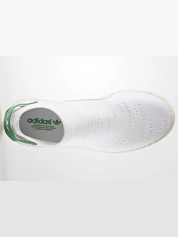 Кроссовки adidas Wmns Stan Smith Sock Primeknit White Green — изображение 2 из 4, белый зеленый