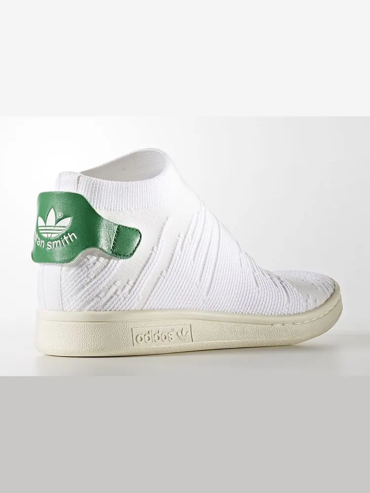 Кроссовки adidas Wmns Stan Smith Sock Primeknit White Green — изображение 3 из 4, белый зеленый