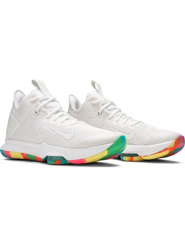 Кроссовки Nike LeBron Witness 4 EP 'White Multi Camo' — изображение 8 из 8, белый
