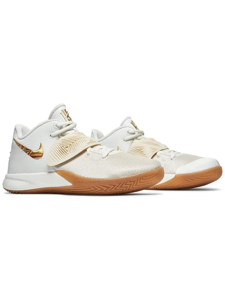 Кроссовки Nike Kyrie Flytrap 3 EP 'White Metallic Gold' — изображение 8 из 8, белый
