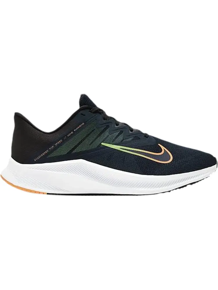 Кроссовки Nike Quest 3 4E Wide 'Obsidian Orange Lime' — изображение 1 из 1, синий