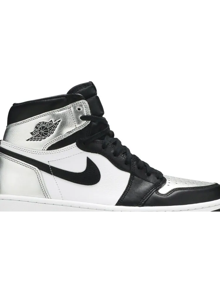 Кроссовки Wmns Air Jordan 1 Retro High OG Silver Toe — изображение 2 из 8, серебряный