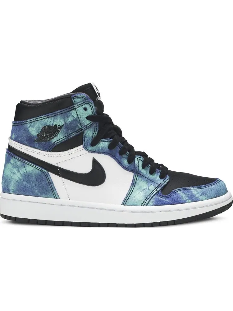 Кроссовки Wmns Air Jordan 1 Retro High OG Tie-Dye — изображение 1 из 8, зеленый