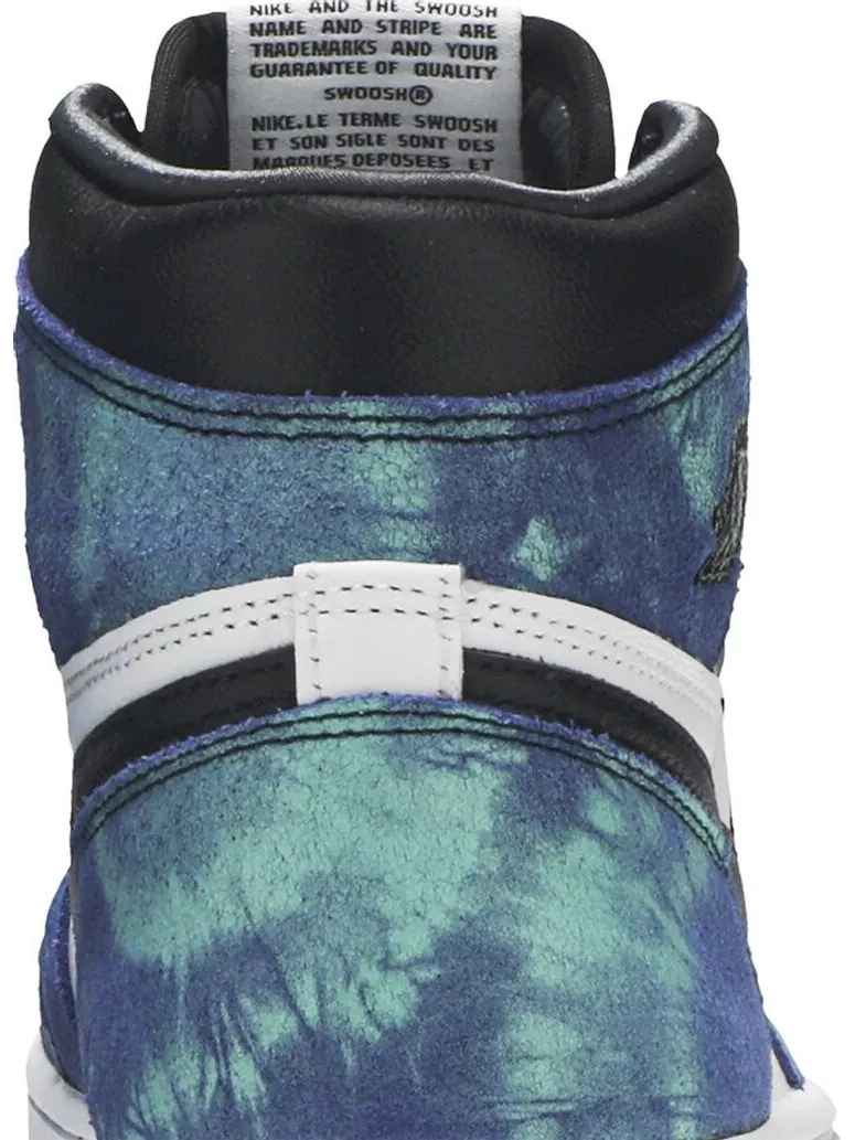 Кроссовки Wmns Air Jordan 1 Retro High OG Tie-Dye — изображение 7 из 8, зеленый