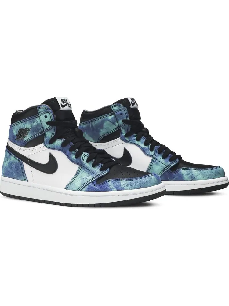 Кроссовки Wmns Air Jordan 1 Retro High OG Tie-Dye — изображение 8 из 8, зеленый